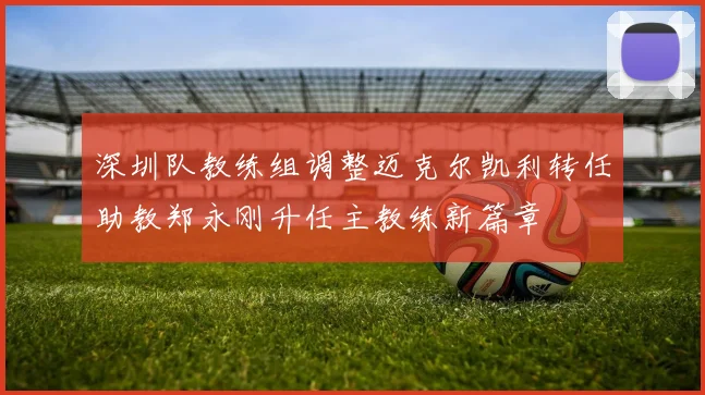 深圳队教练组调整迈克尔凯利转任助教郑永刚升任主教练新篇章